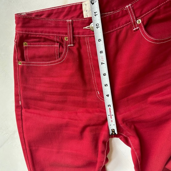 TRADEMARK Red Women's Straight Leg Jeans - Picture 8 of 9